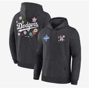 Dodgers Murakami Championship 2025 Hoodie - Heather Charcoal Black